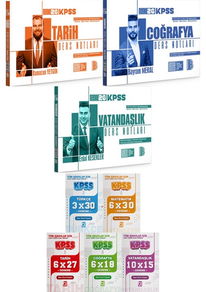 2026 Kpss Tarih Coğrafya Vatandaşlık Ders Notları - 5 Ders 31 Deneme