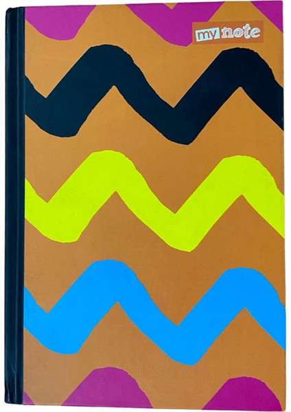 Neon Sert Kapak Defter 14X20 96YP Çizgili - Turuncu - Zikzak