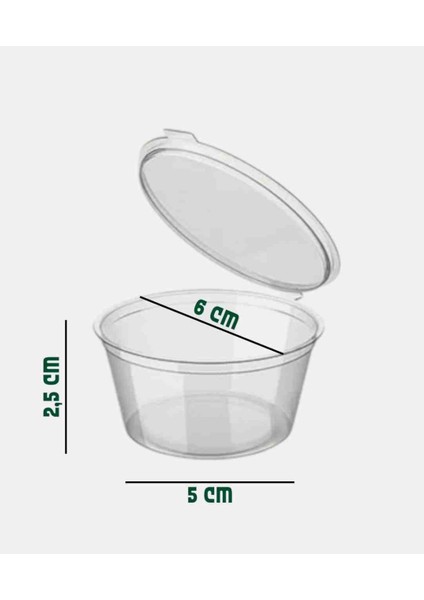 60 cc ( 2 Oz ) Sert Plastikten Tekrar Kullanılabilen Sos Kabı.et Suyu, Tavuk Suyu,bulyonluk,mutfak Soslugu fiyatları