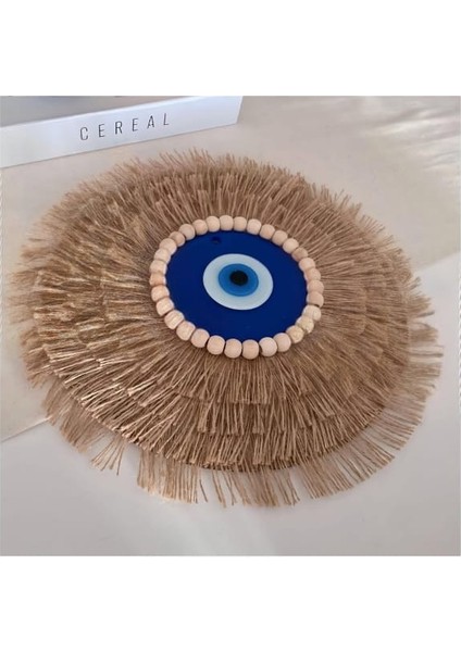 Nazar Boncuklu Duvar Süsü Rafya