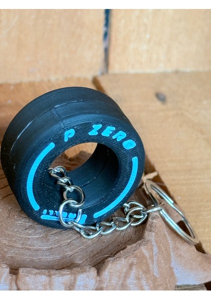 3D Baskı Tekerlek Figür F1 Yarış Araba Lastiği Anahtarlık modelleri