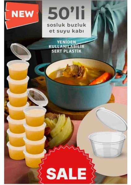 30 cc ( 1 Oz ) Tekrar Kullanılabilen Sert Plastikten Kapaklı Sos Kabı. Et Suyu,tavuk Suyu,bulyonluk,sosluk,mutfak