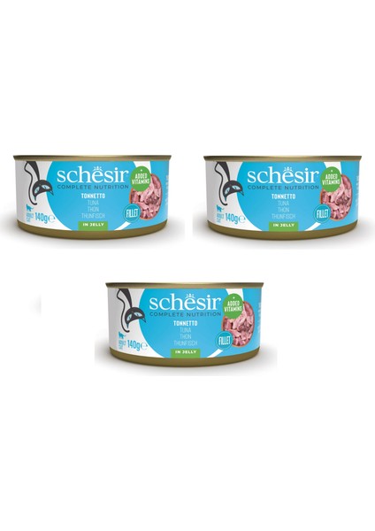 Ton Balıklı Tam ve Dengeli Kedi Konserve Jöleli 140 Gr. x 3 Adet