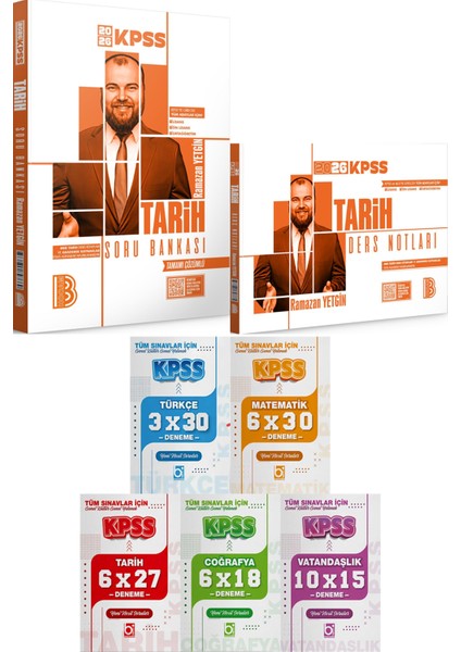 2026 Kpss Tarih Tamamı Çözümlü Soru Bankası ve Ders Notları - 5 Ders 31 Deneme
