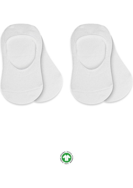 Nessiworld Bistyle 2'li Penye Babet Silikonlu Basic Çorap 30104 Beyaz Beyaz