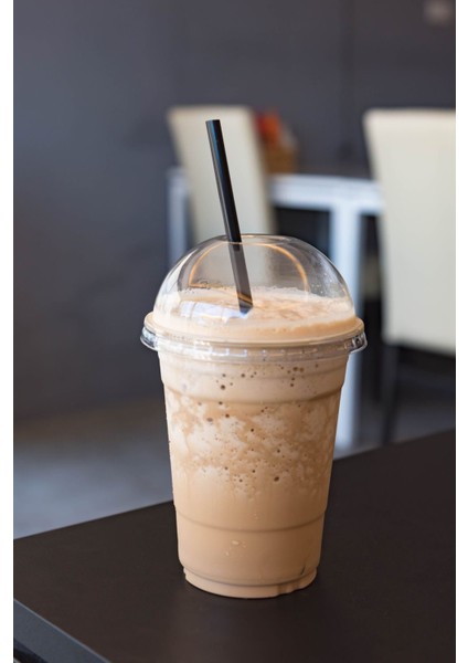 14 Oz Şeffafpet Bardak 400 cc Baskısız Bombe Kapak Dahil