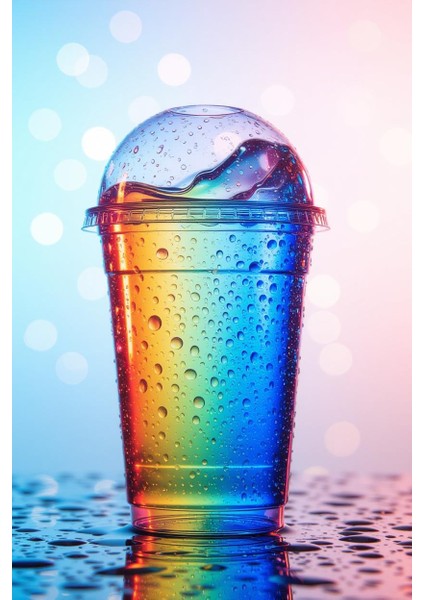 14 Oz Şeffafpet Bardak 400 cc Baskısız Bombe Kapak Dahil modelleri