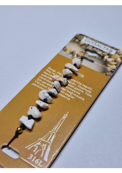 Doğal Howlit Taşlı Bileklik – Sabır ve Kararlılık Taşı fiyatları