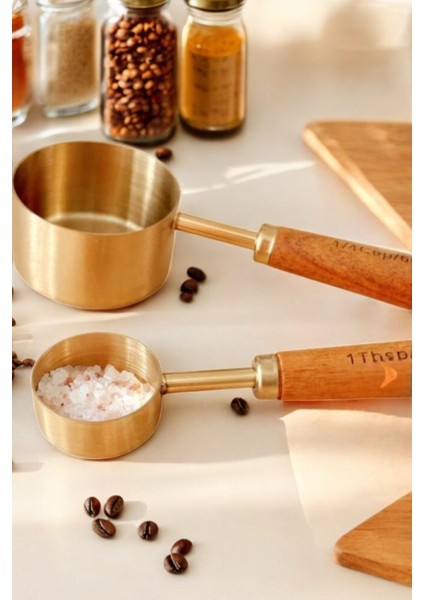 15ML 125ML 2 Adet Farklı Boy Paslanmaz Çelik Ahşap Saplı Ölçü Kaşığı Seti 2'li Ölçü Kabı fırsatları