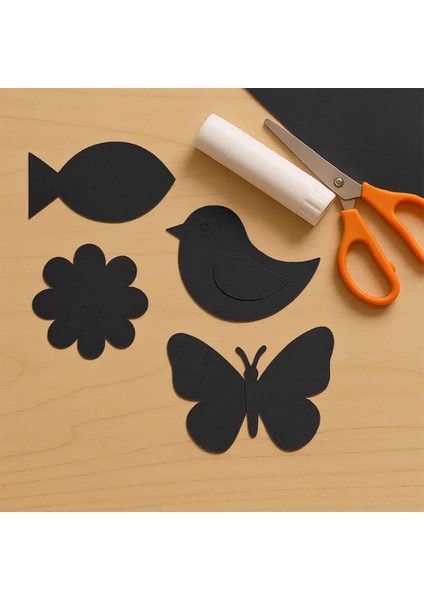 Siyah Fon Kartonu 100’LÜ Paket, 50X70 cm 100 gr El Işi Okul ve Hobi Malzemesi