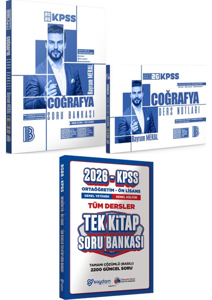 2026 Kpss Coğrafya Çözümlü Soru Bankası ve Ders Notları - Ortaöğretim Ön Lisans Tek Kitap Soru