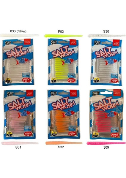 Salt Worm 4.1cm Lrf Silikonu 12'li Paket