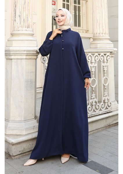 Kolu Lastikli Fermuarlı Ferace 0140-03 Lacivert