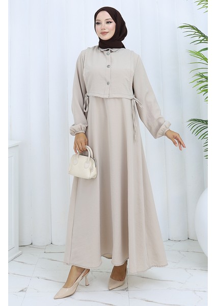 Aerobin Kumaş Yelek Elbise Ikili Takım 2142-03 Taş fiyatları