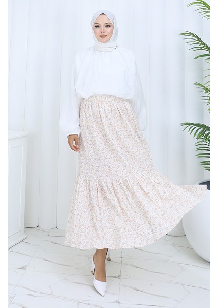 Beli Lastikli Etek 0144-03 Bej fiyatları