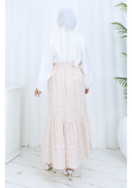 Beli Lastikli Etek 0144-03 Bej indirimleri