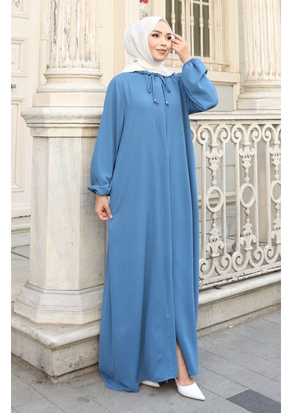 Kolu Lastikli Fermuarlı Ferace 0140-02 Indigo fiyatları