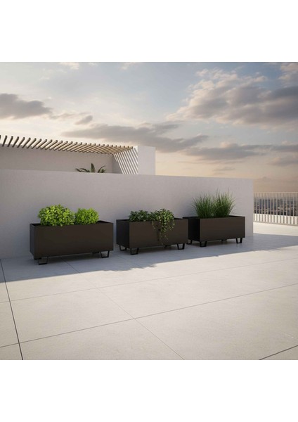 Duracube Metal Saksı - Büyük Boy 25CM x 30CM x 60CM (Y-D-G) Paslanmaz modelleri