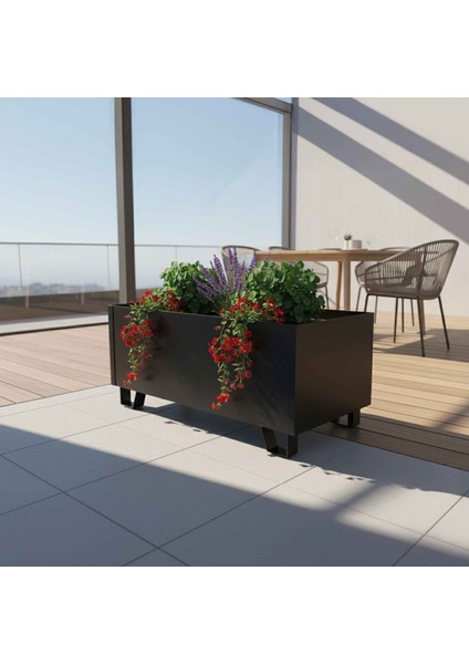 Duracube Metal Saksı - Büyük Boy 25CM x 30CM x 60CM (Y-D-G) Paslanmaz fırsatları