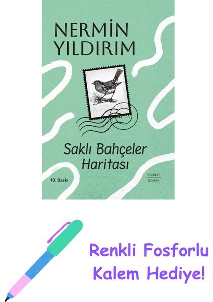Saklı Bahçeler Haritası (Ciltli) + Yapışkanlı Not Kağıdı