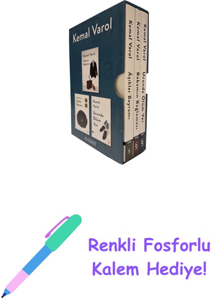Kemal Varol Kutulu Set - 3 Kitap Takım + Yapışkanlı Not Kağıdı