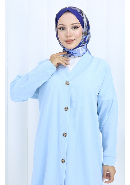 Boydan Düğmeli Hırka Pantolon Ikili Takım 0138-02 Mavi fırsatları