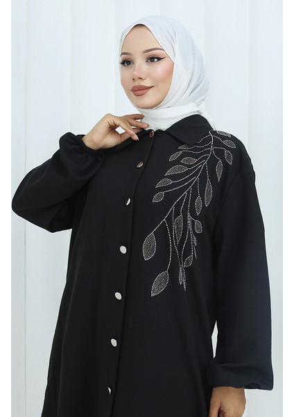 Aerobin Kumaş Tunik Pantolon Ikili Takım 2134-07 Siyah fırsatları
