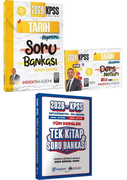 2026 Kpss Tarih Algoritma Soru Tarih Akademisi Ders Notu - Ortaöğretim Ön Lisans Tek Kitap Soru