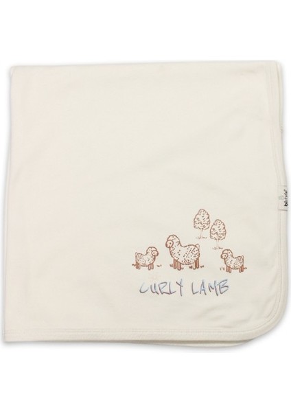 Nessiworld Bistyle Curly Lamb Penye Battaniye 70109 Bej Mavi Ekru