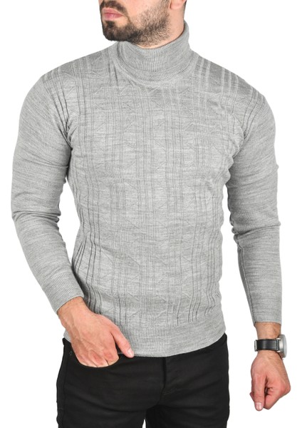 Çizgi Desenli Slim Kesim Tam Balıkçı Yaka Triko Boğazlı Kazak 2505509 fiyatları