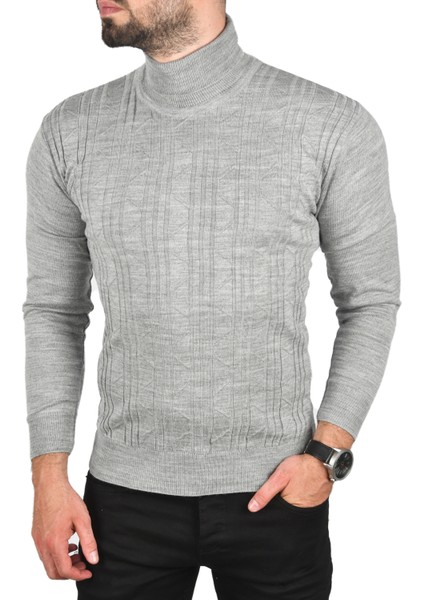 Çizgi Desenli Slim Kesim Tam Balıkçı Yaka Triko Boğazlı Kazak 2505509 indirimleri