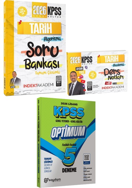 2026 Kpss Tarih Algoritma Soru Tarih Akademisi Ders Notu - Lisans Optimum 5 Deneme
