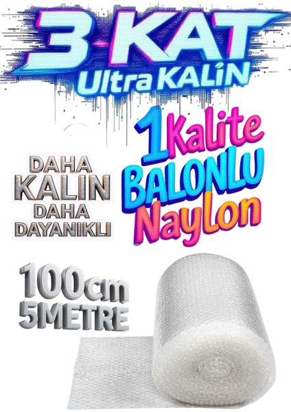 100 cm x 5 Metre Balonlu Naylon Patpat Eşya Taşıma Koruma Havalı Naylon