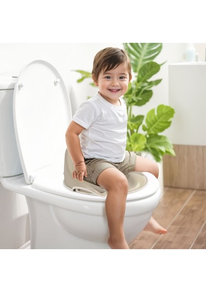Nessiworld 7188 Yüksek Arkalıklı Tuvalet Alıştırma Adaptörü Relax Bej