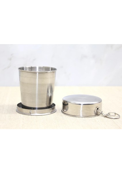 Katlanabilir Tekli Paslanmaz Çelik Shot Bardak ALK3936