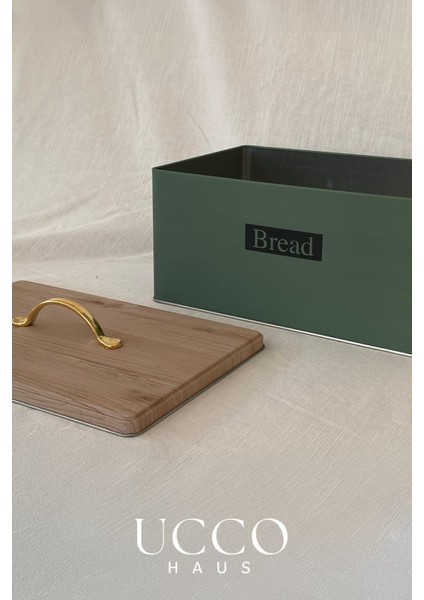 Metal Retro Ekmek Kutusu 31X21X18 cm – Ahşap Görünümlü Kapak - Geniş Hacimli Vintage Saklama Kutusu fiyatları