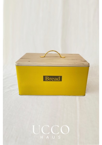 Metal Retro Ekmek Kutusu 31X21X18 cm – Ahşap Görünümlü Kapak - Geniş Hacimli Vintage Saklama Kutusu modelleri