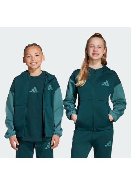Sportswear JX9929 adidas Z.N.E. Full-Zip Colorblocked Kids Kapüşonlu Üst