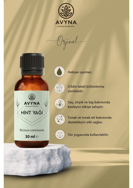 Hint Yağı ( Yoğun Kıvamlı Yağ ) 30 ml Soğuk Sıkım %100 Saf ve Doğal (Castor Oil) - 3 Al 2 Öde fiyatları