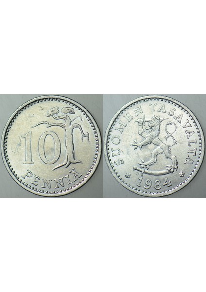 Finlandiya 10 Pennia 1984 Çilaltı.
