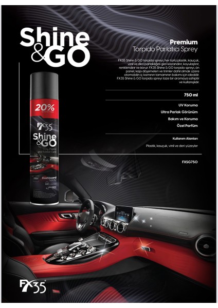 Shine Go Torpido Parlatıcı Sprey 750 ml Rox