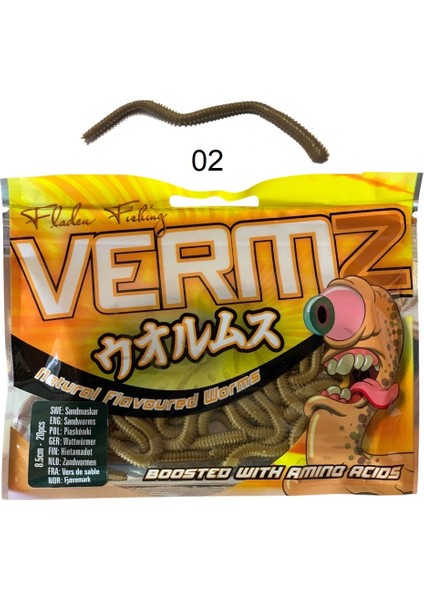 Vermz Kum ı 8.5 cm 20'li Paket 02 Renk Silikon Yem