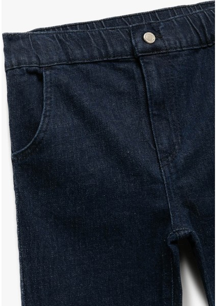 Pamuklu Relax Fit Indigo Erkek Çocuk Jean Pantolon 6WMB40001TD modelleri