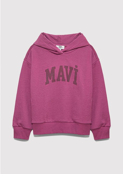 Mavi Logo Baskılı Pembe Sweatshirt 7S10147-70651