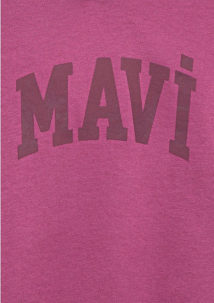Mavi Logo Baskılı Pembe Sweatshirt 7S10147-70651 fırsatları