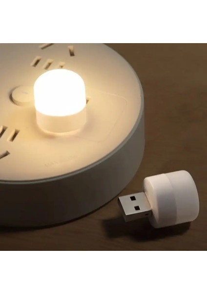 Taşınabilir Mini USB LED Sarı Gün Işığı Tasarruflu USB Kitap Okuma Gece Lambası-Masa Lambası 2 Adet