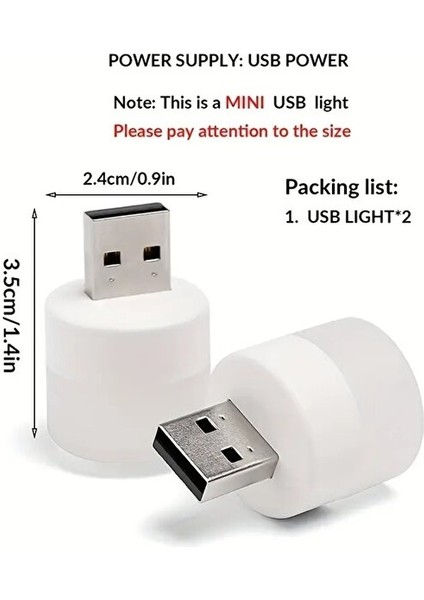 Taşınabilir Mini USB LED Sarı Gün Işığı Tasarruflu USB Kitap Okuma Gece Lambası-Masa Lambası 2 Adet fiyatları