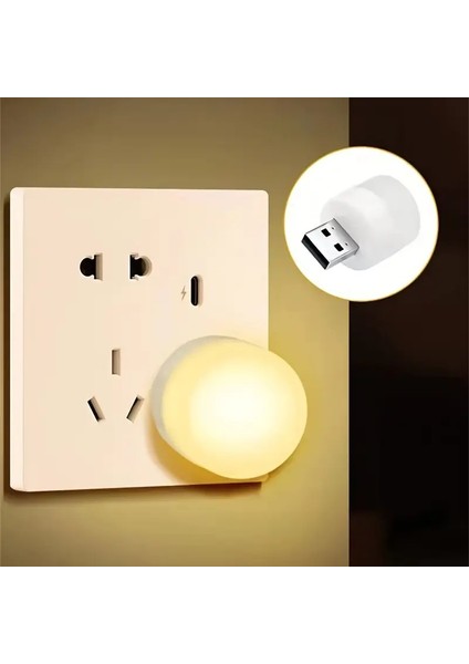 Taşınabilir Mini USB LED Sarı Gün Işığı Tasarruflu USB Kitap Okuma Gece Lambası-Masa Lambası 2 Adet fırsatları
