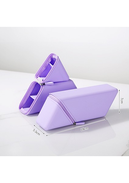 Yumuşak Silikon Dike Eğimli Büyük Kapasite Öğrenci Kalem Kutusu Okul Kalemlik (Yurt Dışından)