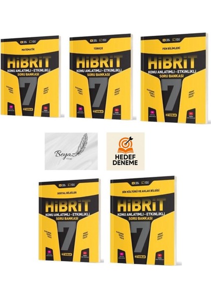 Hız 7.sınıf Hibrit Matematik Türkçe Fen Sosyal Din Kültürü Soru Bankası Hedef Deneme